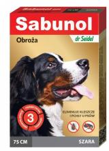 Sabunol Obroża szara przeciw pchłom i kleszczom dla psa 75cm